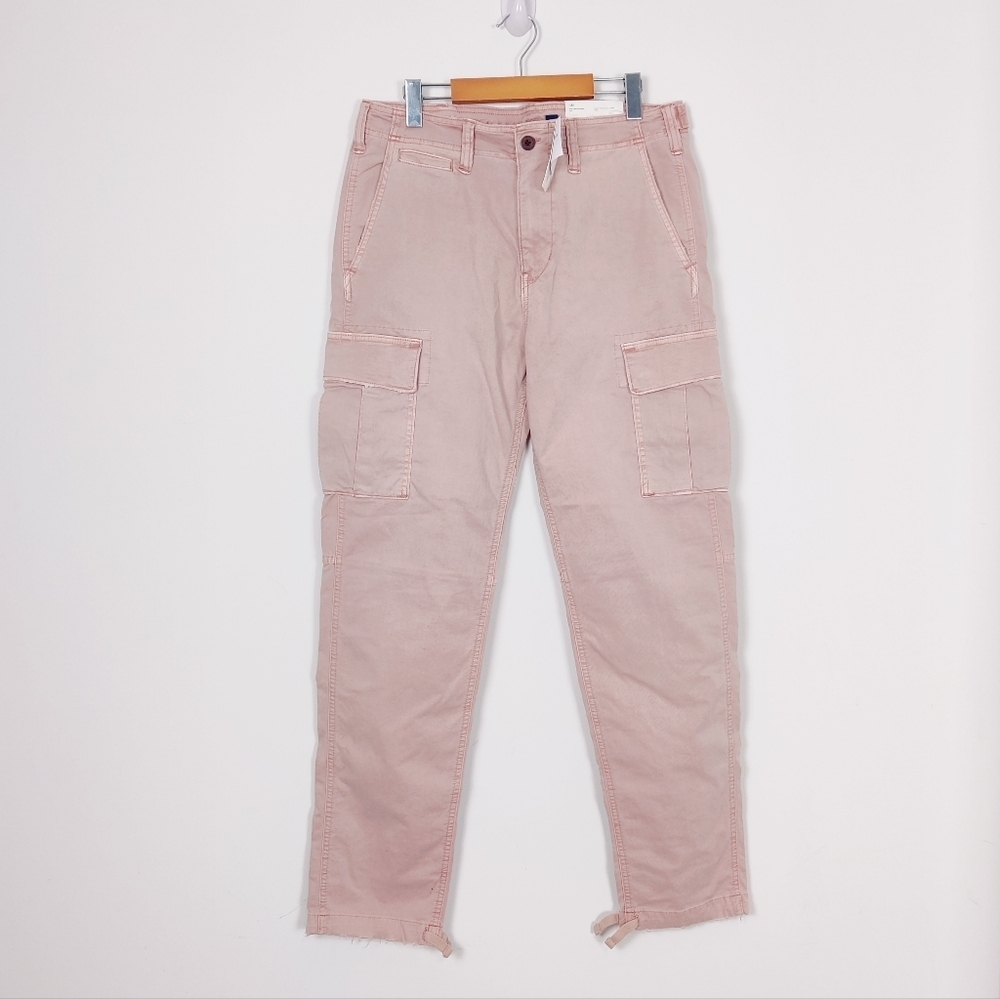 American Eagle Women's Slim Lived in Cargo Jeans Pink Size 32 x 34 NEW Gorpcore